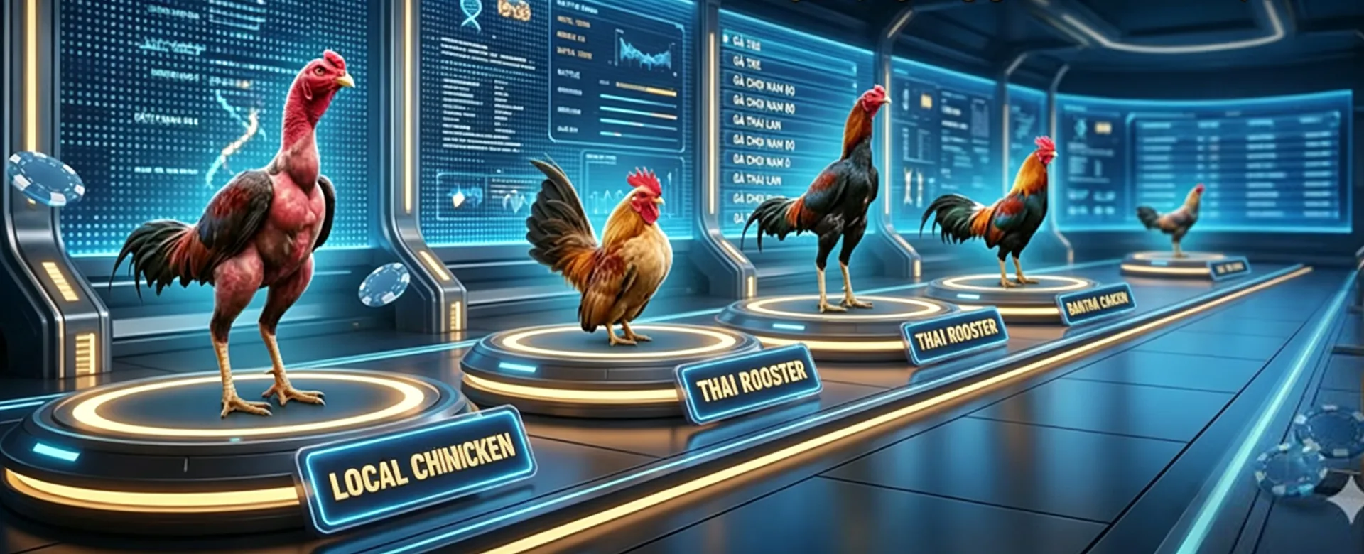 OKJL Poker online gaming table with cards and chips