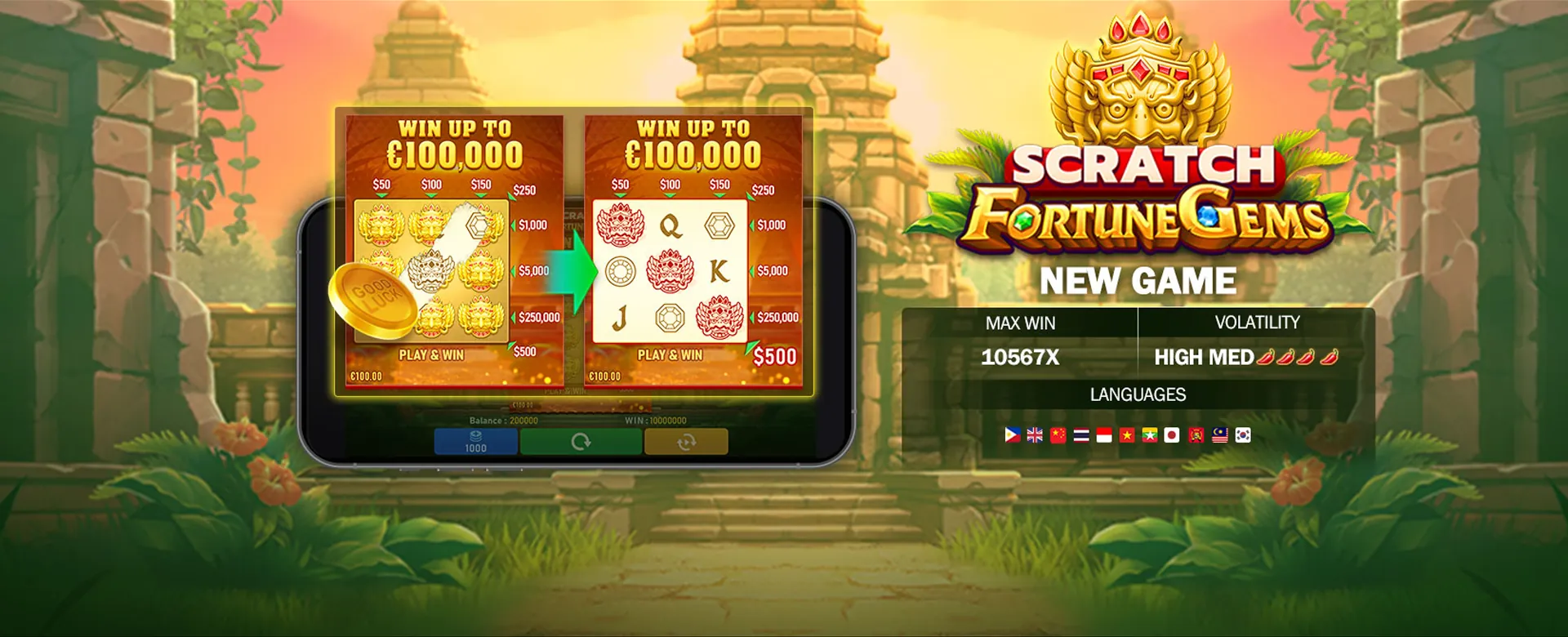 Bingoplus Promotions Hero Image - Golden coins and casino elements